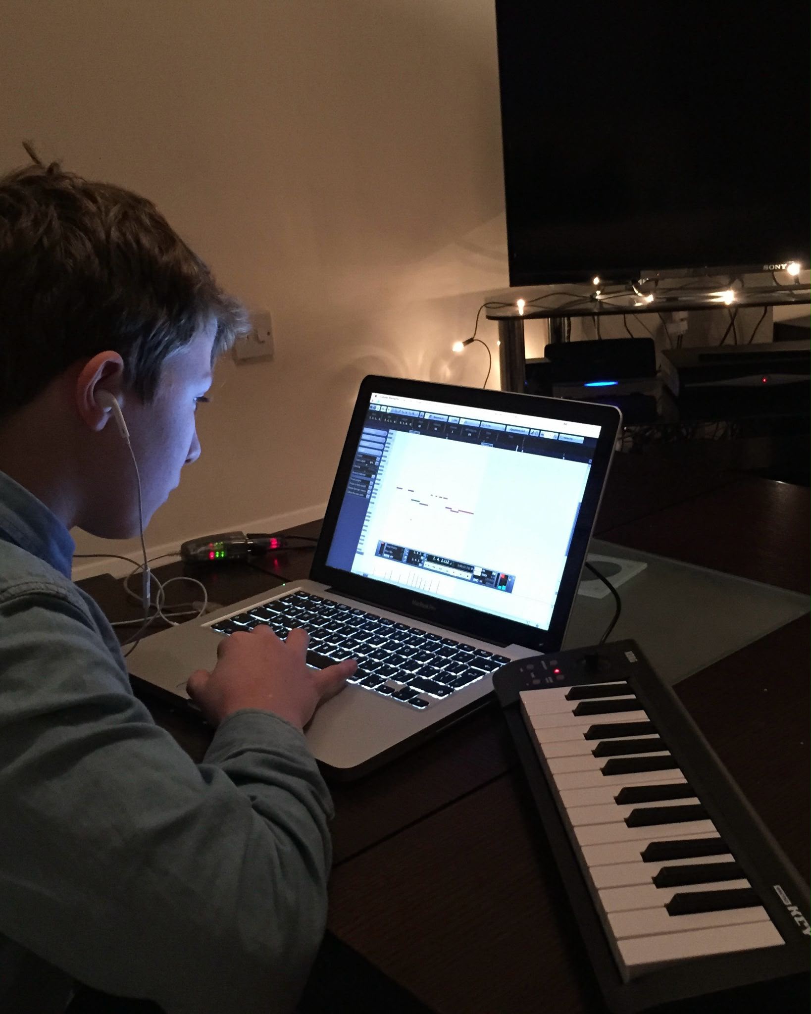 Ethan Gray producing music