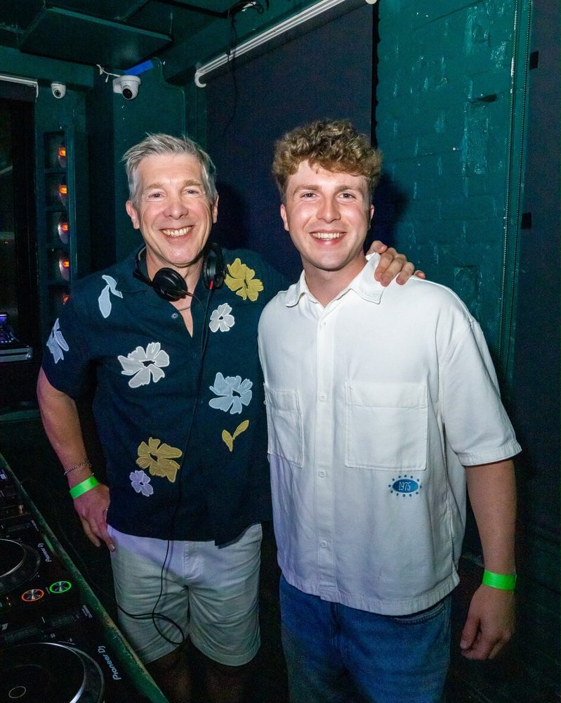 Michael Gray with his son Ethan Gray at the album launch