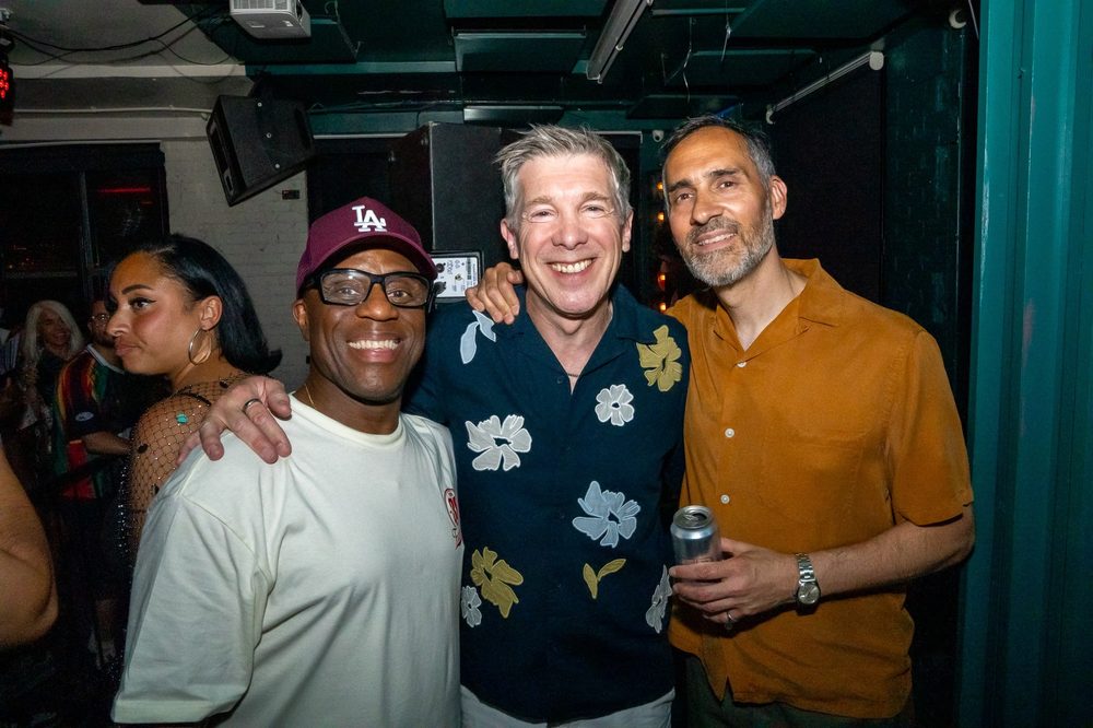 Michael Gray with guests at the album launch